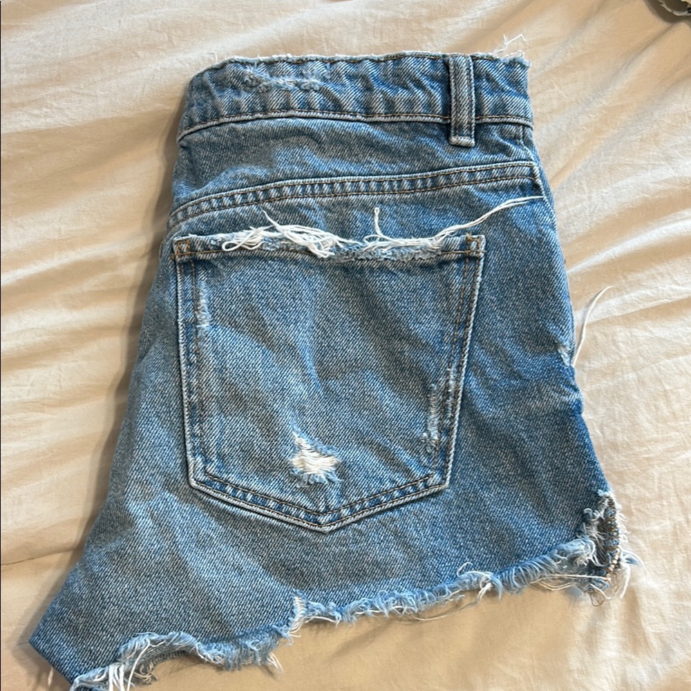 Distressed Denim Shorts